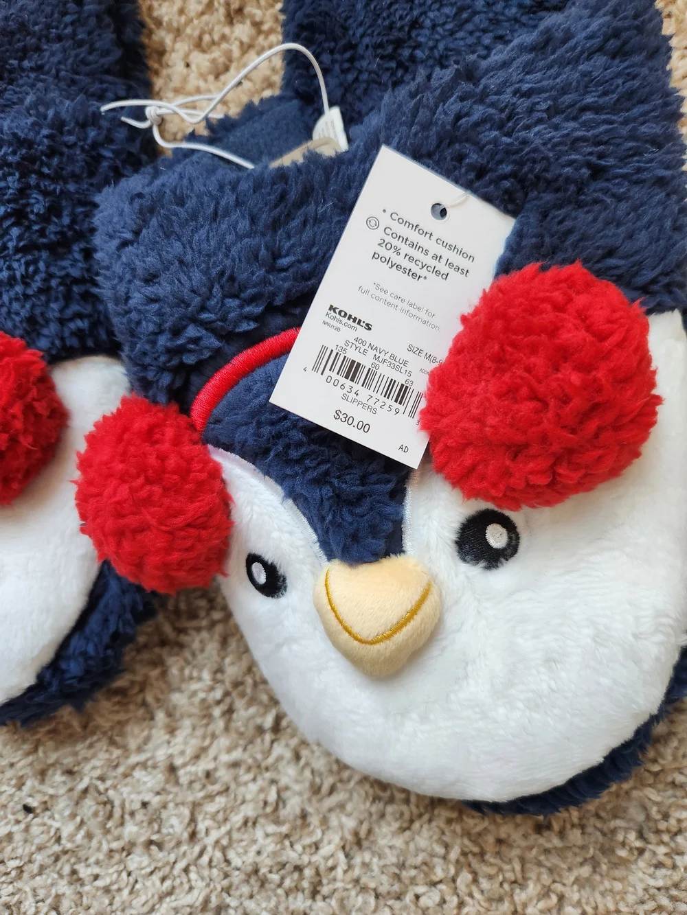 Kohls plush penguin